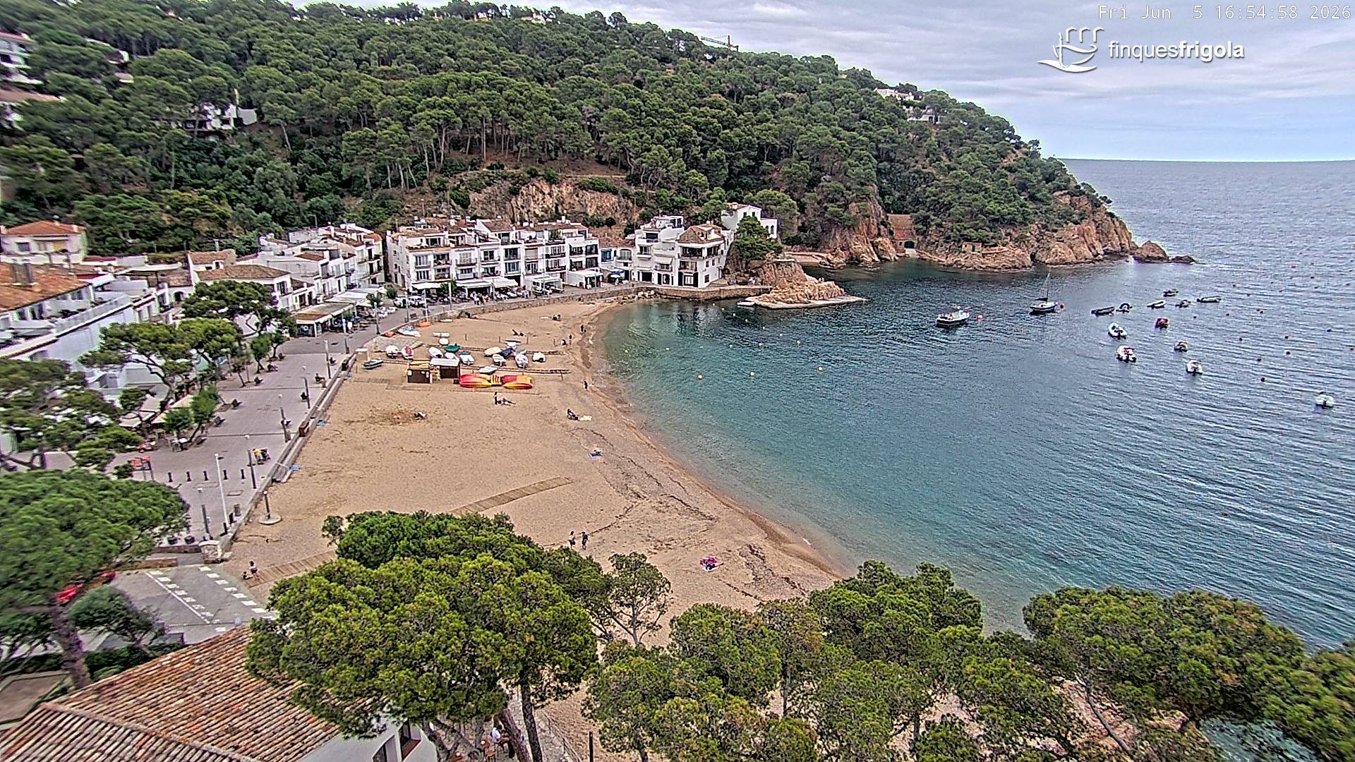 Archiv Foto Webcam Tamariu - Costa Brava - Blick auf den Strand