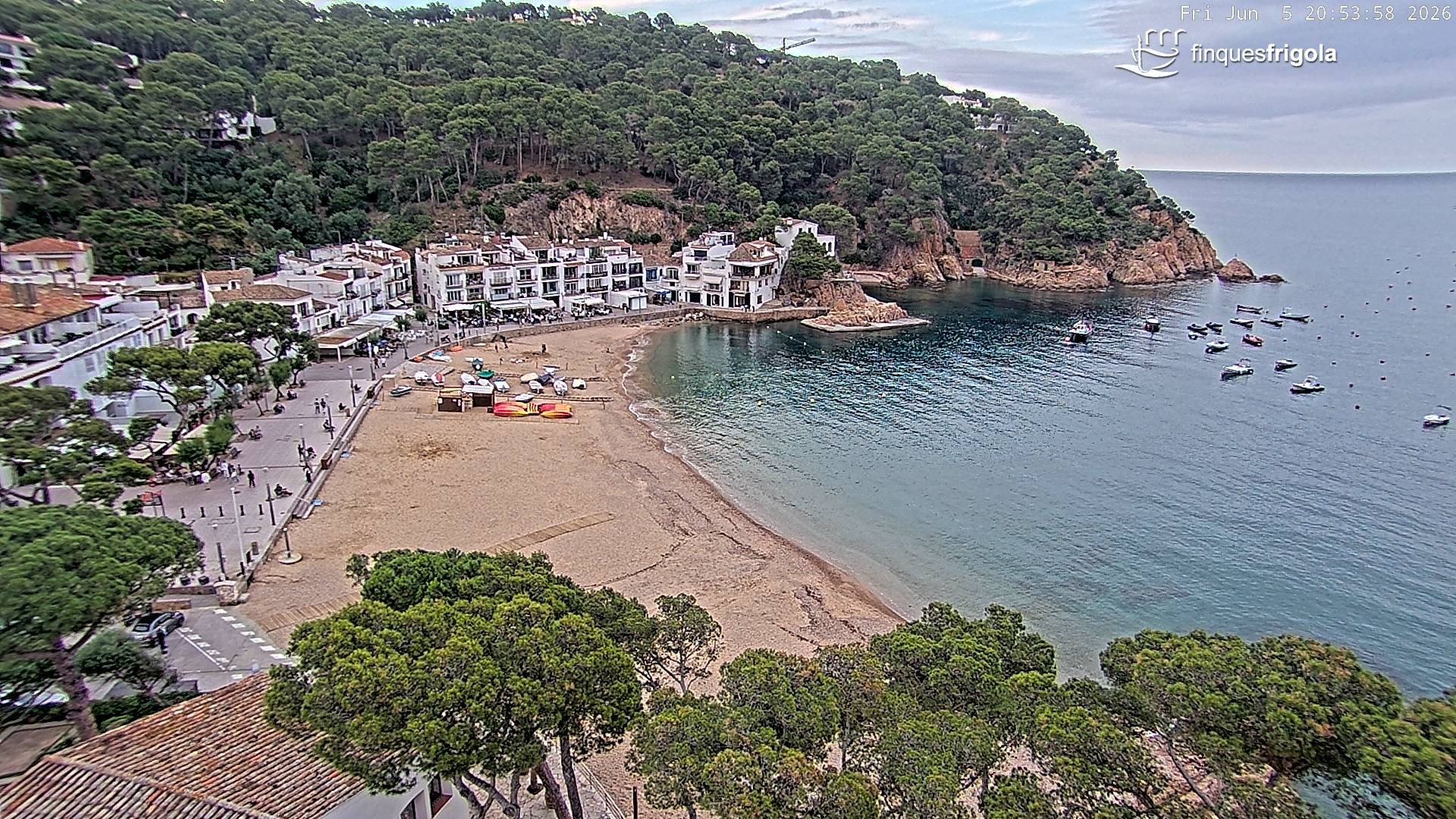 Archiv Foto Webcam Tamariu - Costa Brava - Blick auf den Strand