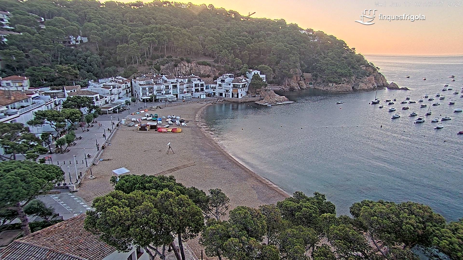 Archiv Foto Webcam Tamariu - Costa Brava - Blick auf den Strand