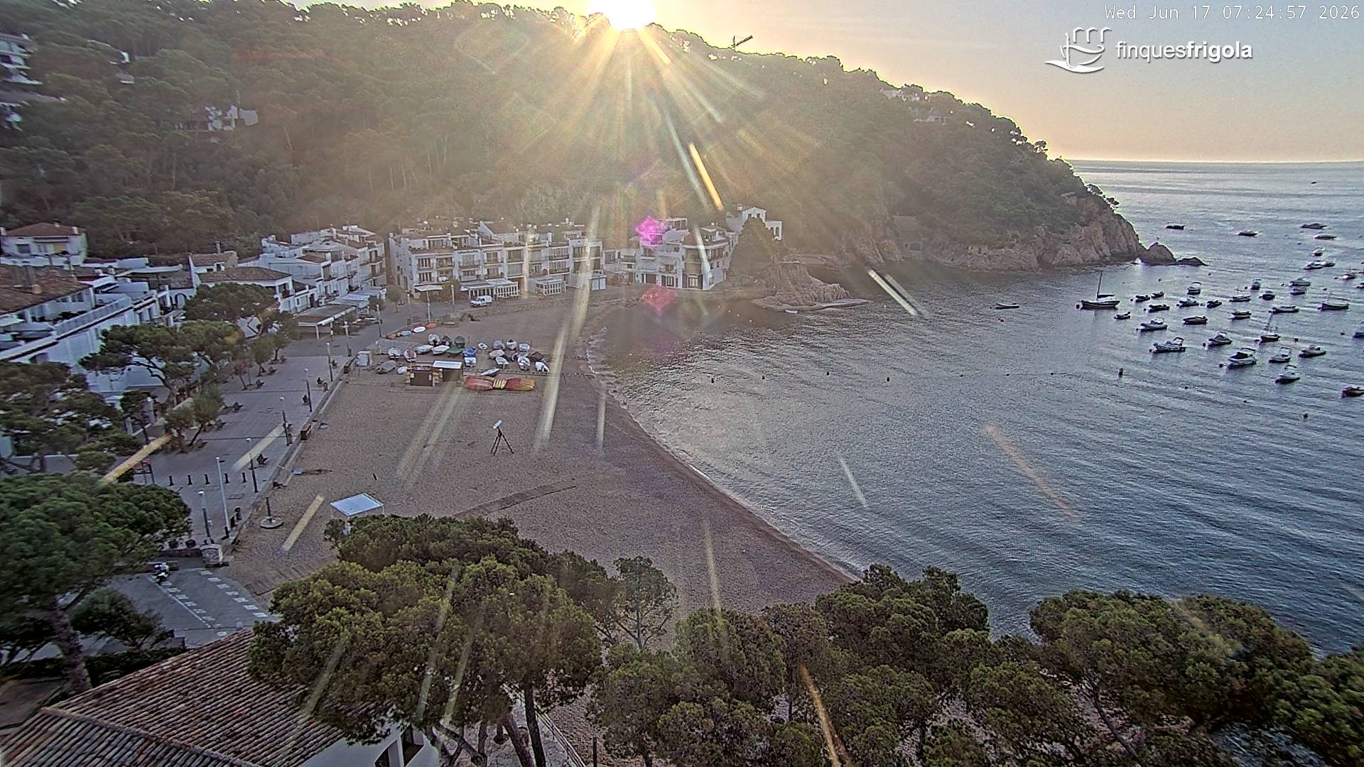 Archiv Foto Webcam Tamariu - Costa Brava - Blick auf den Strand