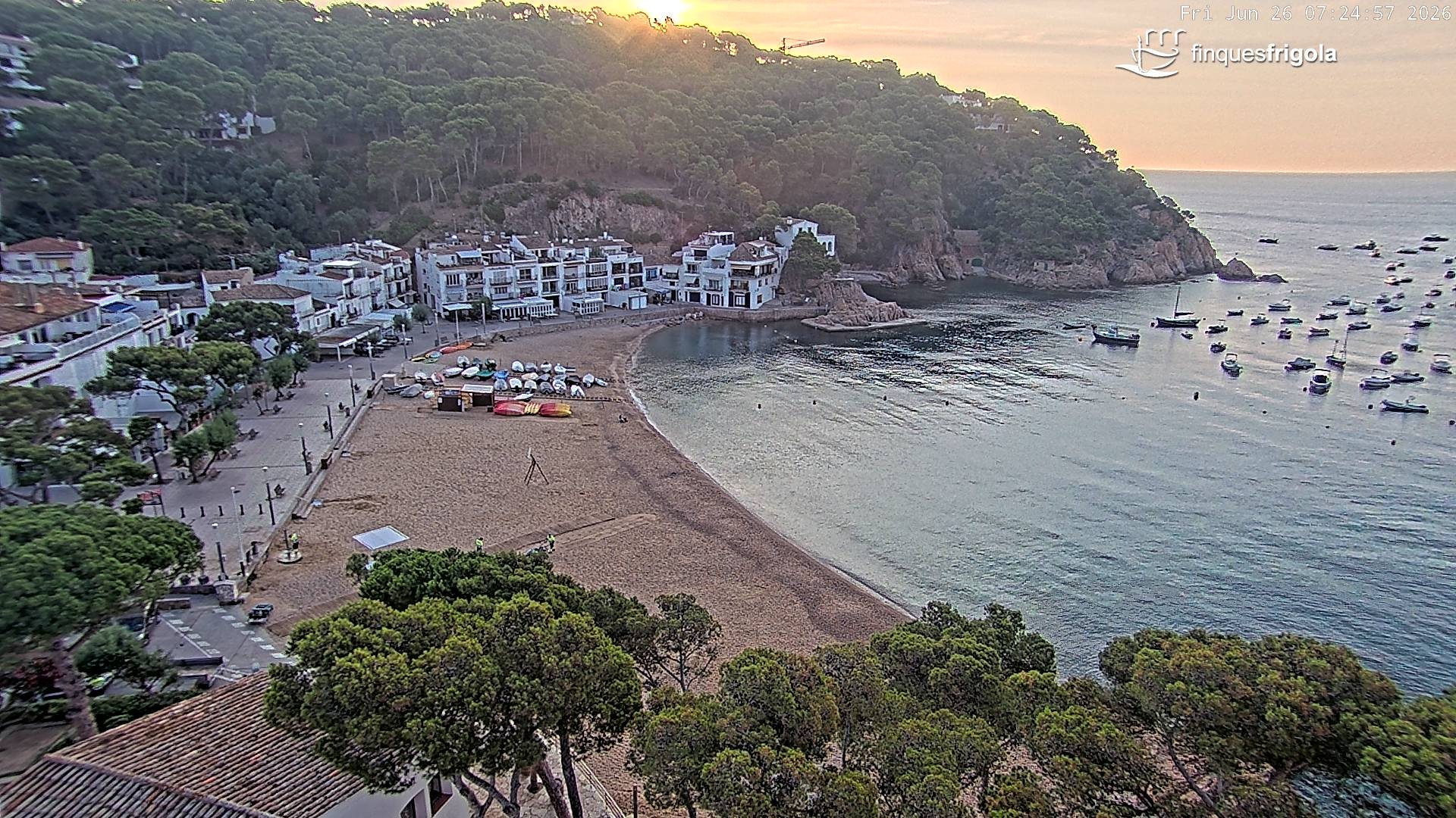 Archiv Foto Webcam Tamariu - Costa Brava - Blick auf den Strand