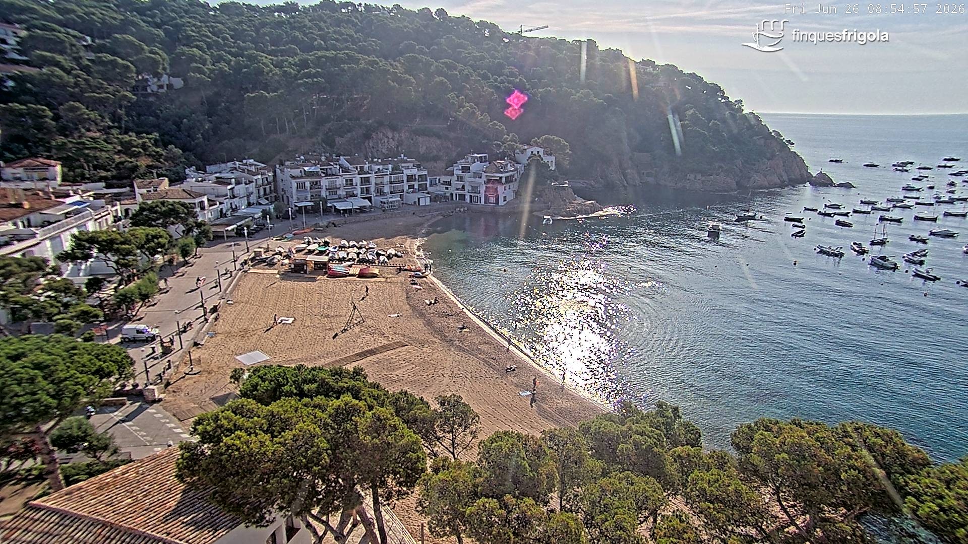 Archiv Foto Webcam Tamariu - Costa Brava - Blick auf den Strand