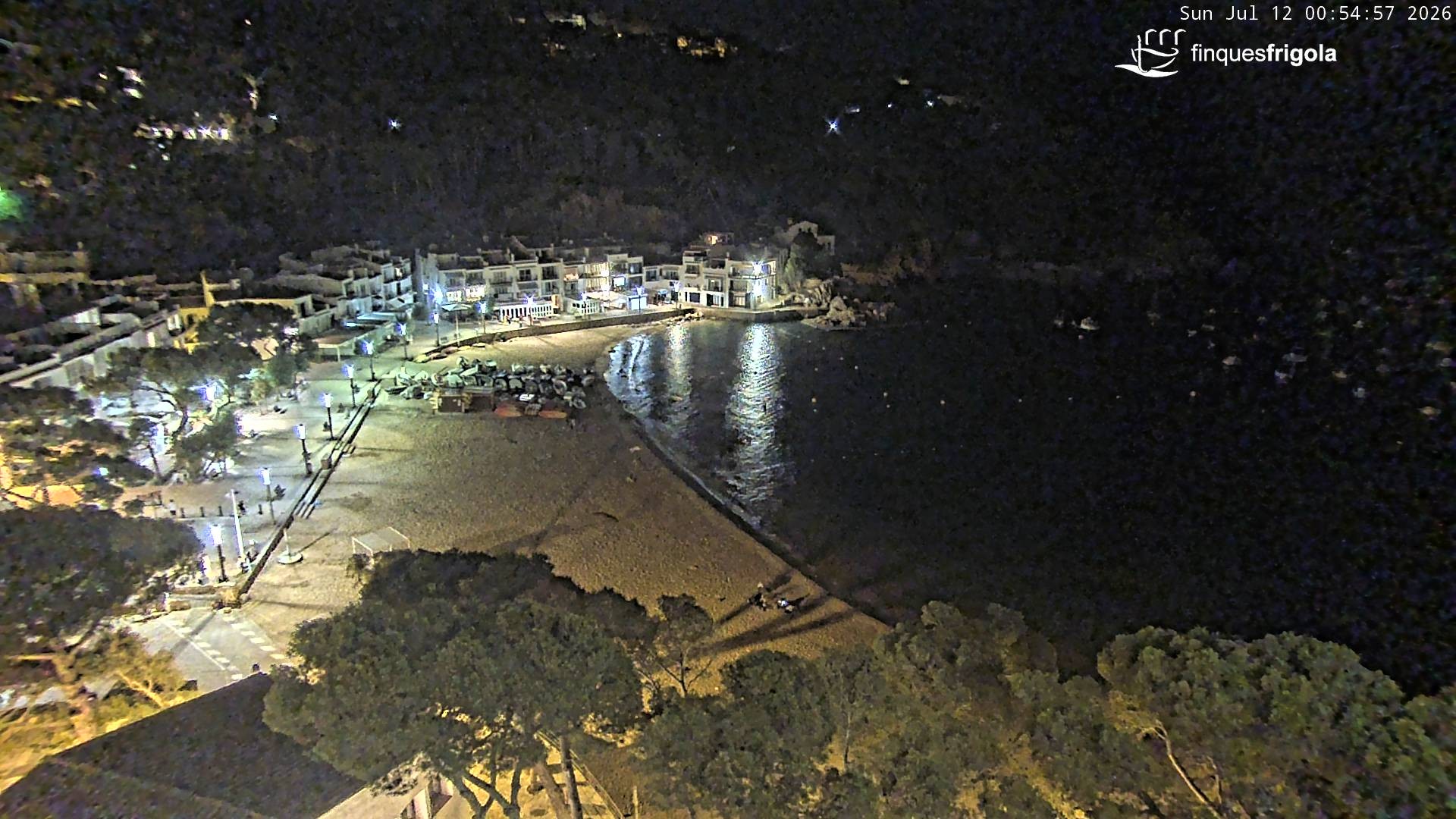 Archived image Webcam Tamariu - Costa Brava - View to the beach