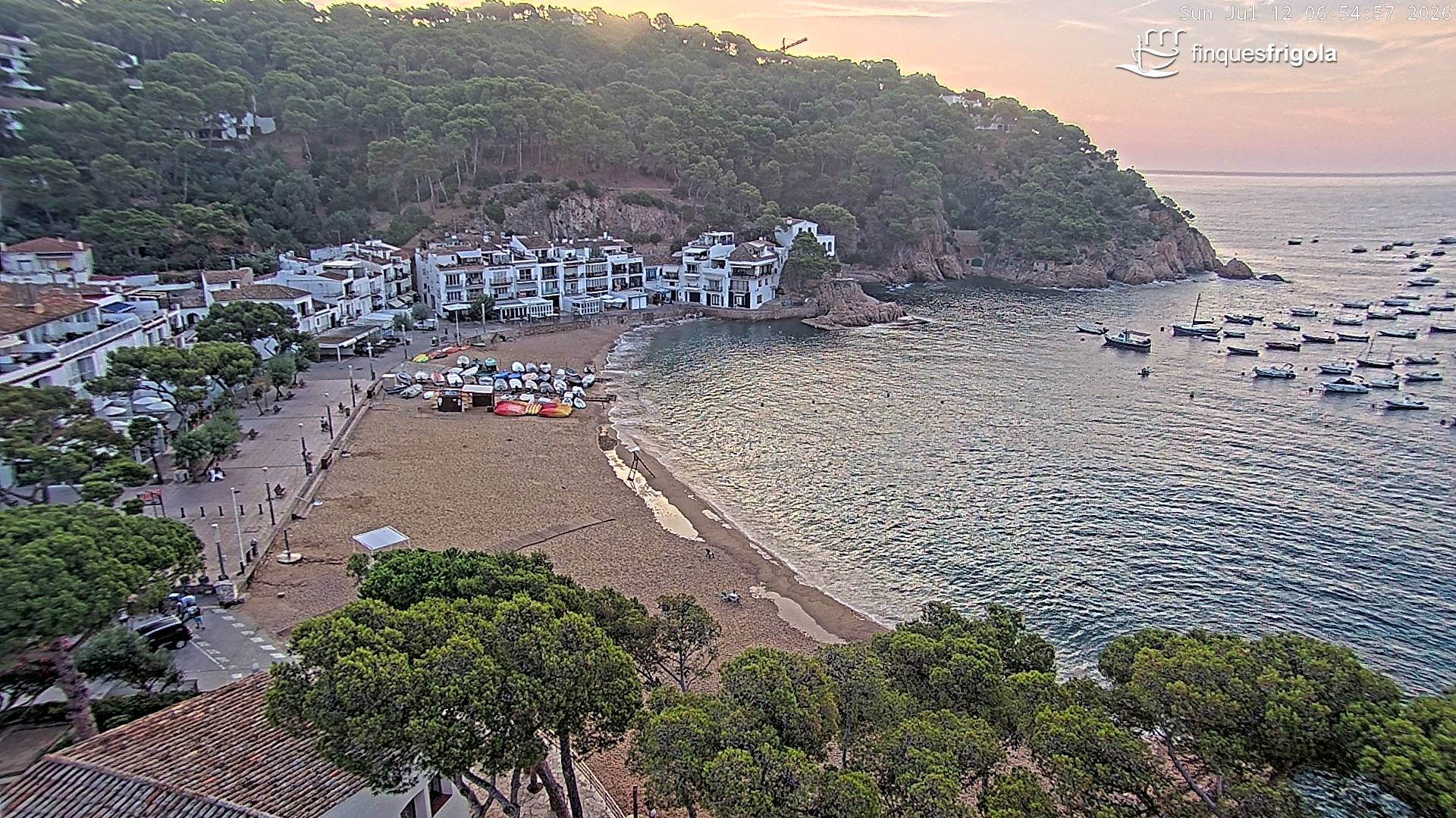 Archived image Webcam Tamariu - Costa Brava - View to the beach