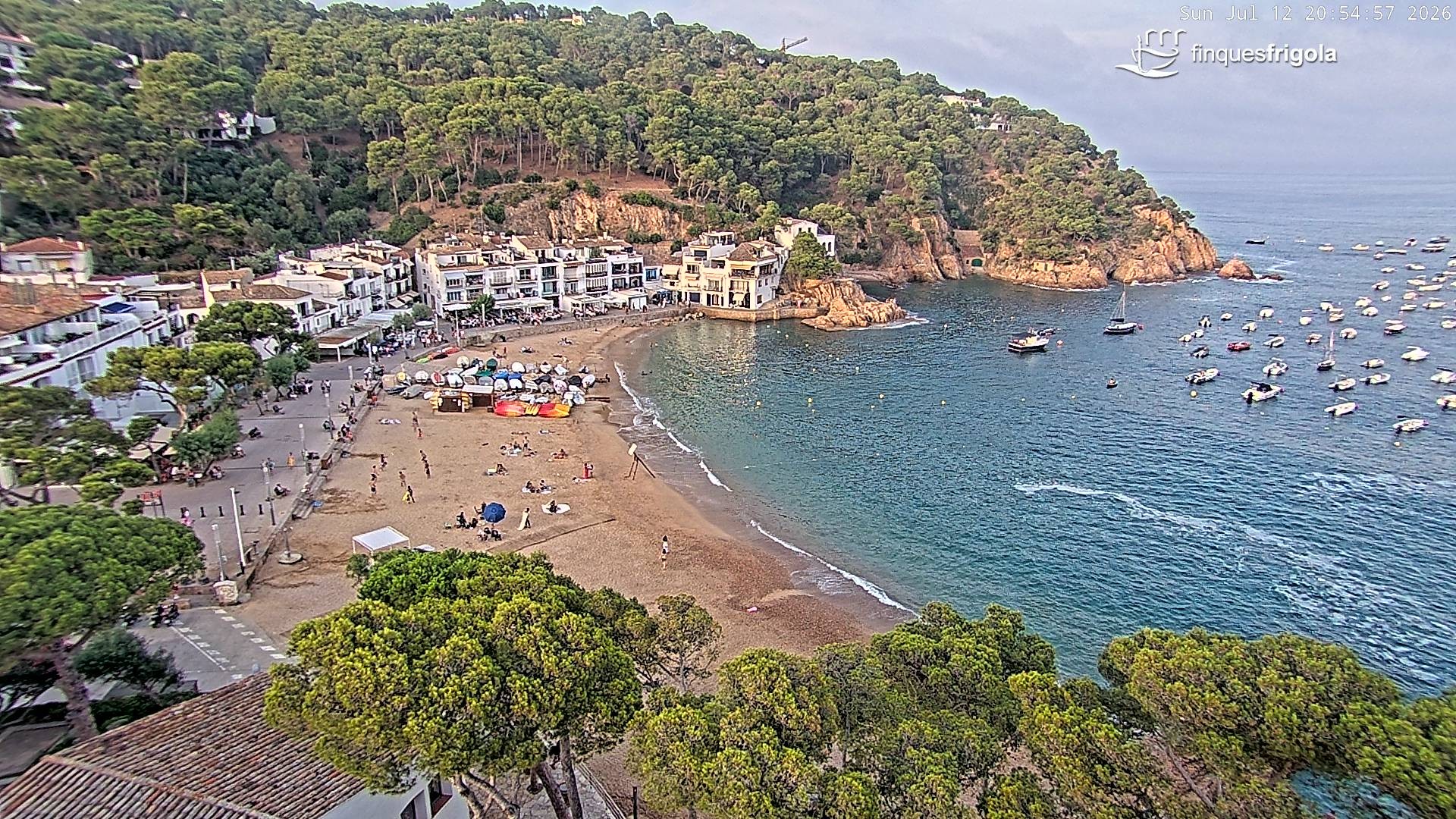 Archived image Webcam Tamariu - Costa Brava - View to the beach