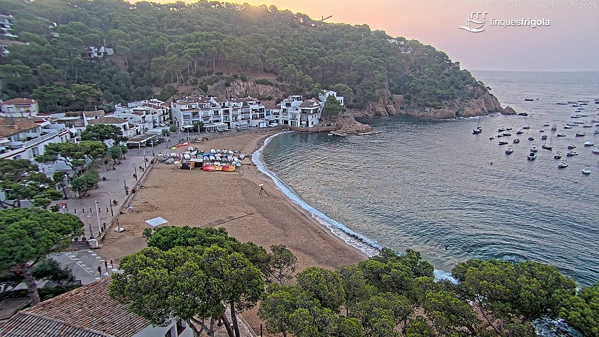 Archiv Foto Webcam Tamariu - Costa Brava - Blick auf den Strand