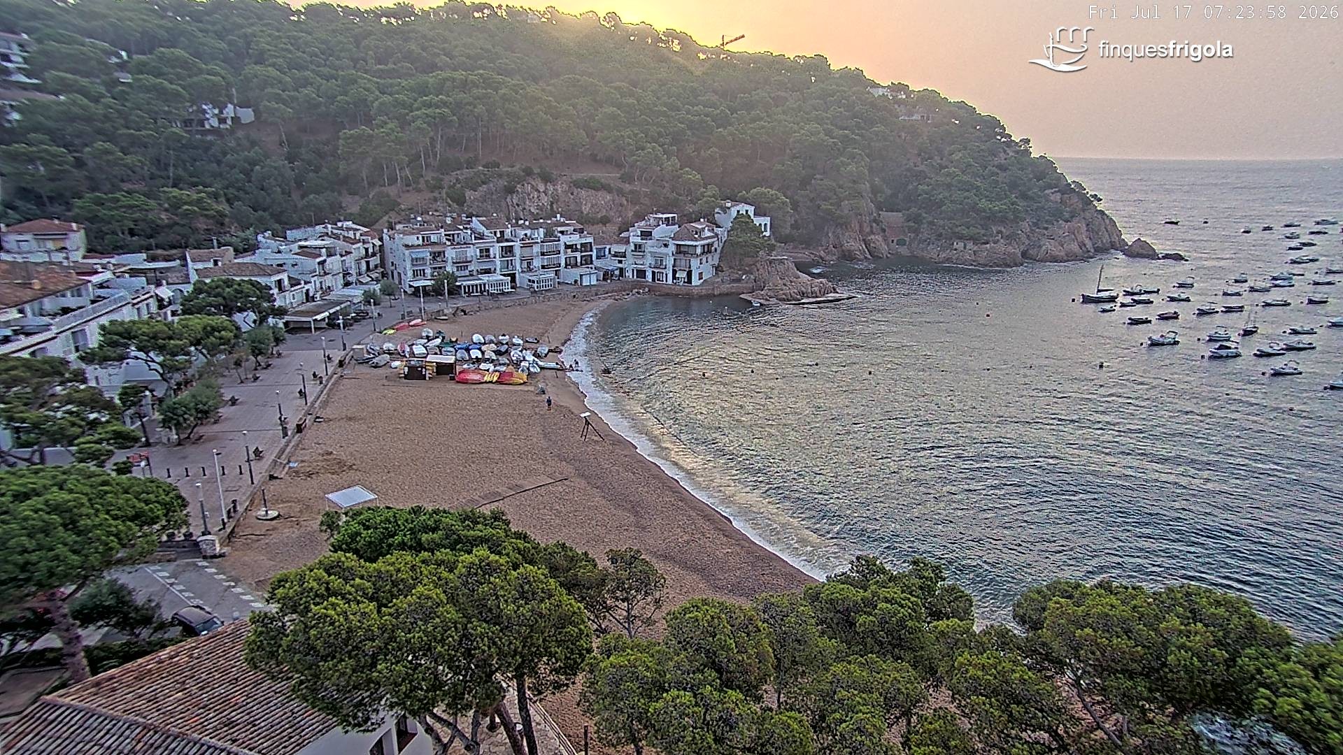 Archiv Foto Webcam Tamariu - Costa Brava - Blick auf den Strand