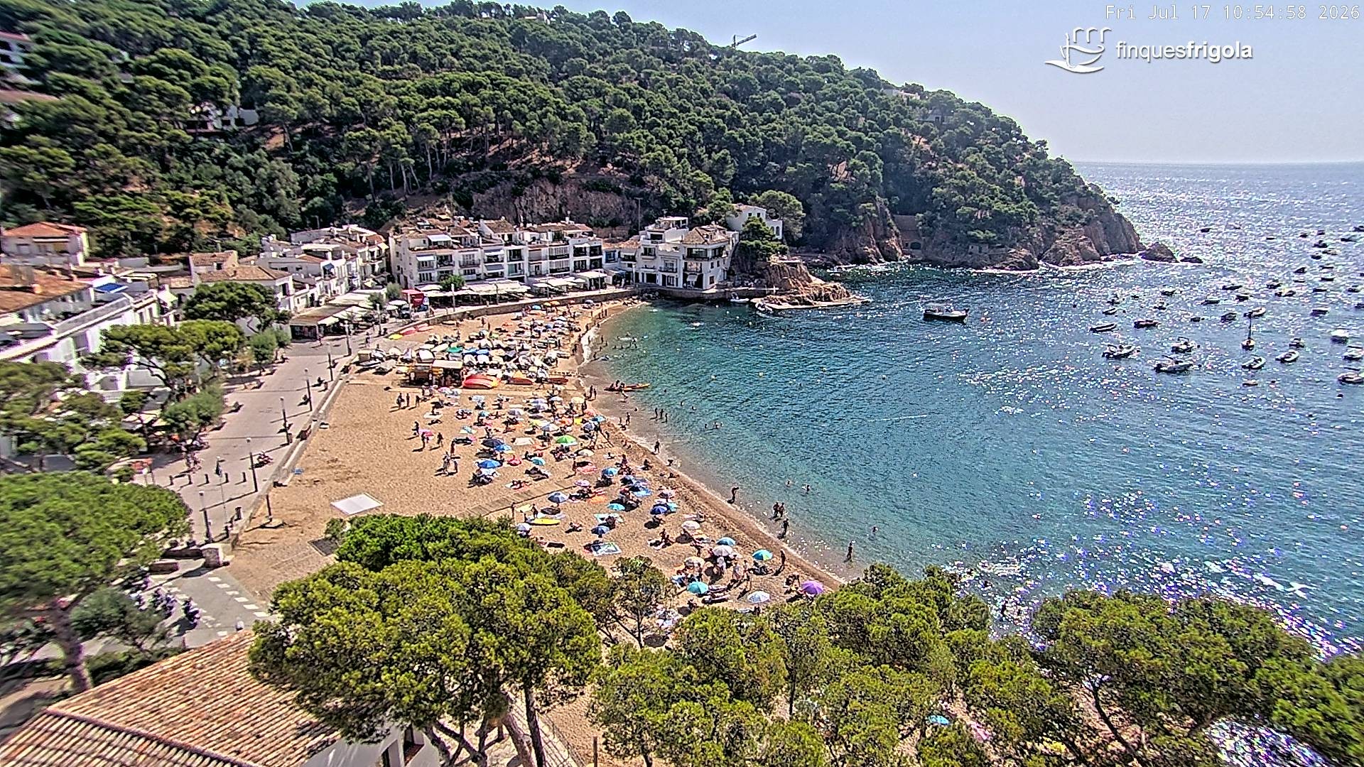 Archiv Foto Webcam Tamariu - Costa Brava - Blick auf den Strand
