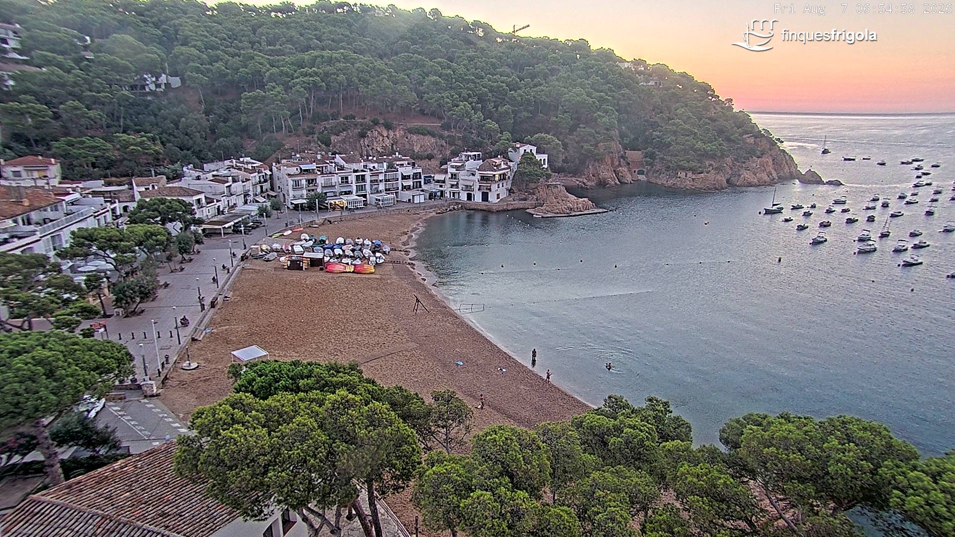 Archiv Foto Webcam Tamariu - Costa Brava - Blick auf den Strand