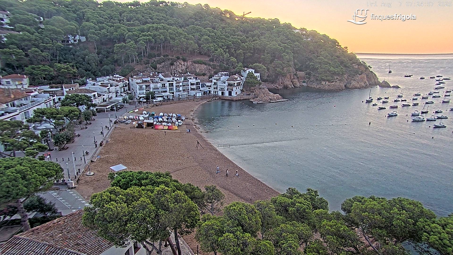 Archiv Foto Webcam Tamariu - Costa Brava - Blick auf den Strand