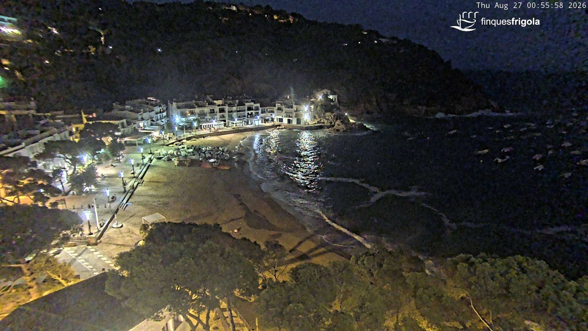 Archived image Webcam Tamariu - Costa Brava - View to the beach