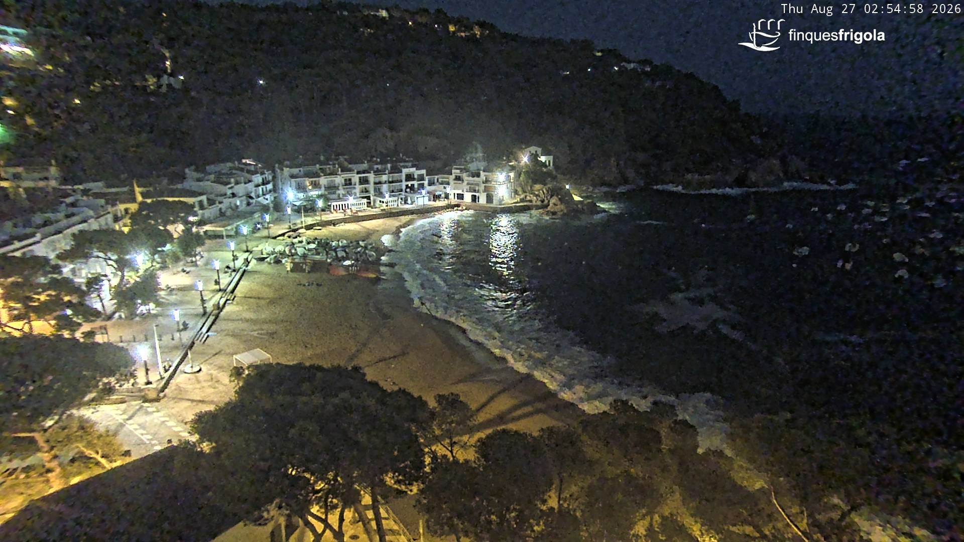 Archiv Foto Webcam Tamariu - Costa Brava - Blick auf den Strand