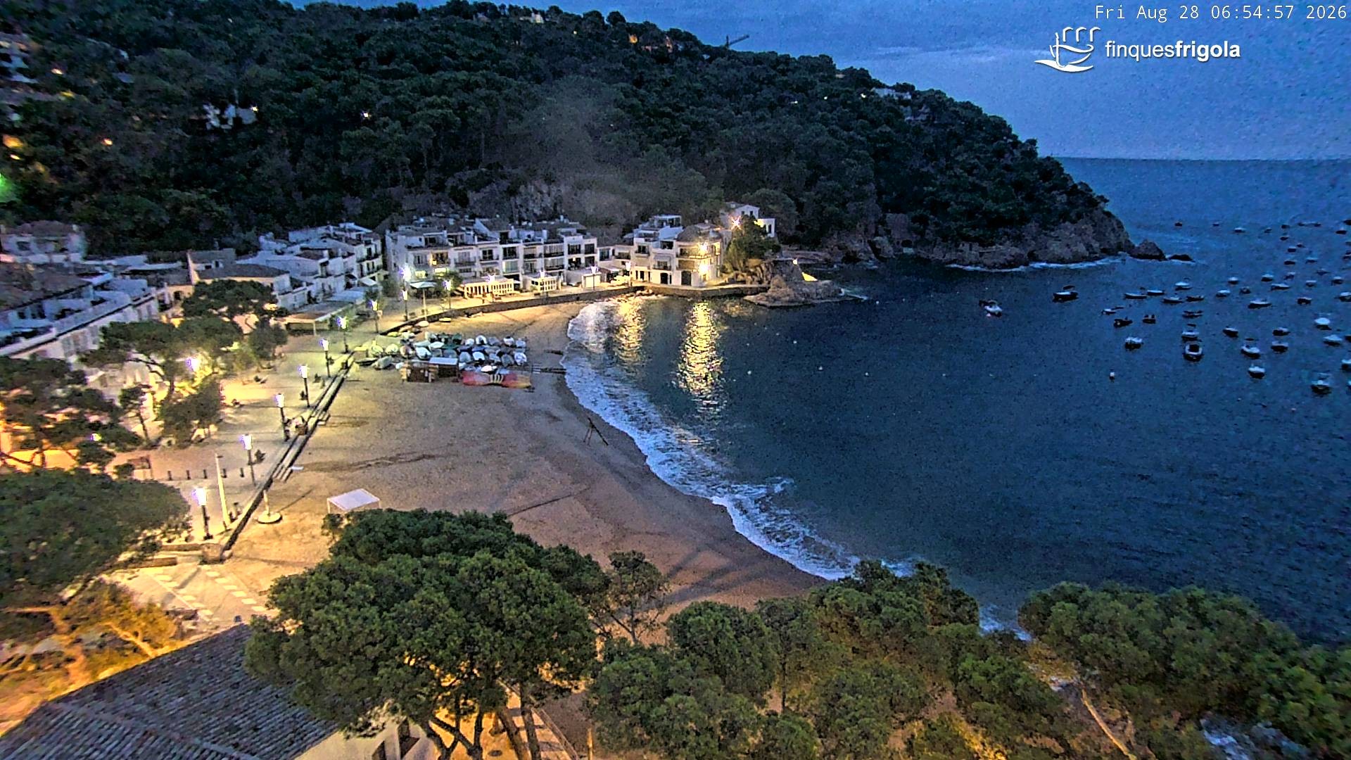 Archiv Foto Webcam Tamariu - Costa Brava - Blick auf den Strand
