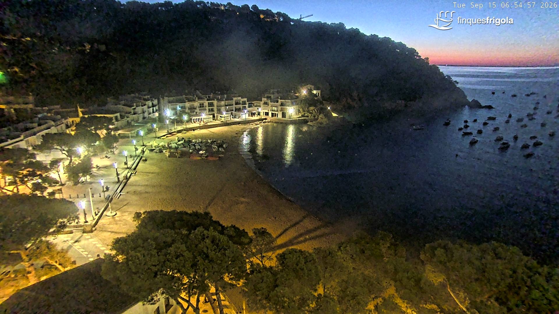 Archiv Foto Webcam Tamariu - Costa Brava - Blick auf den Strand