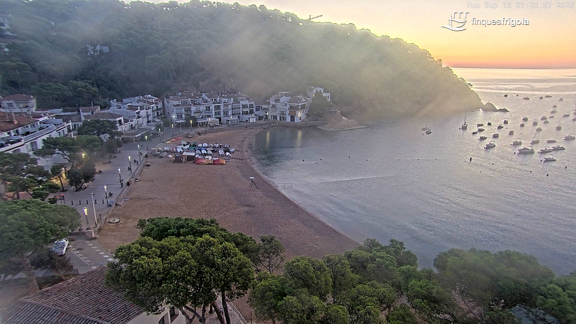 Archiv Foto Webcam Tamariu - Costa Brava - Blick auf den Strand