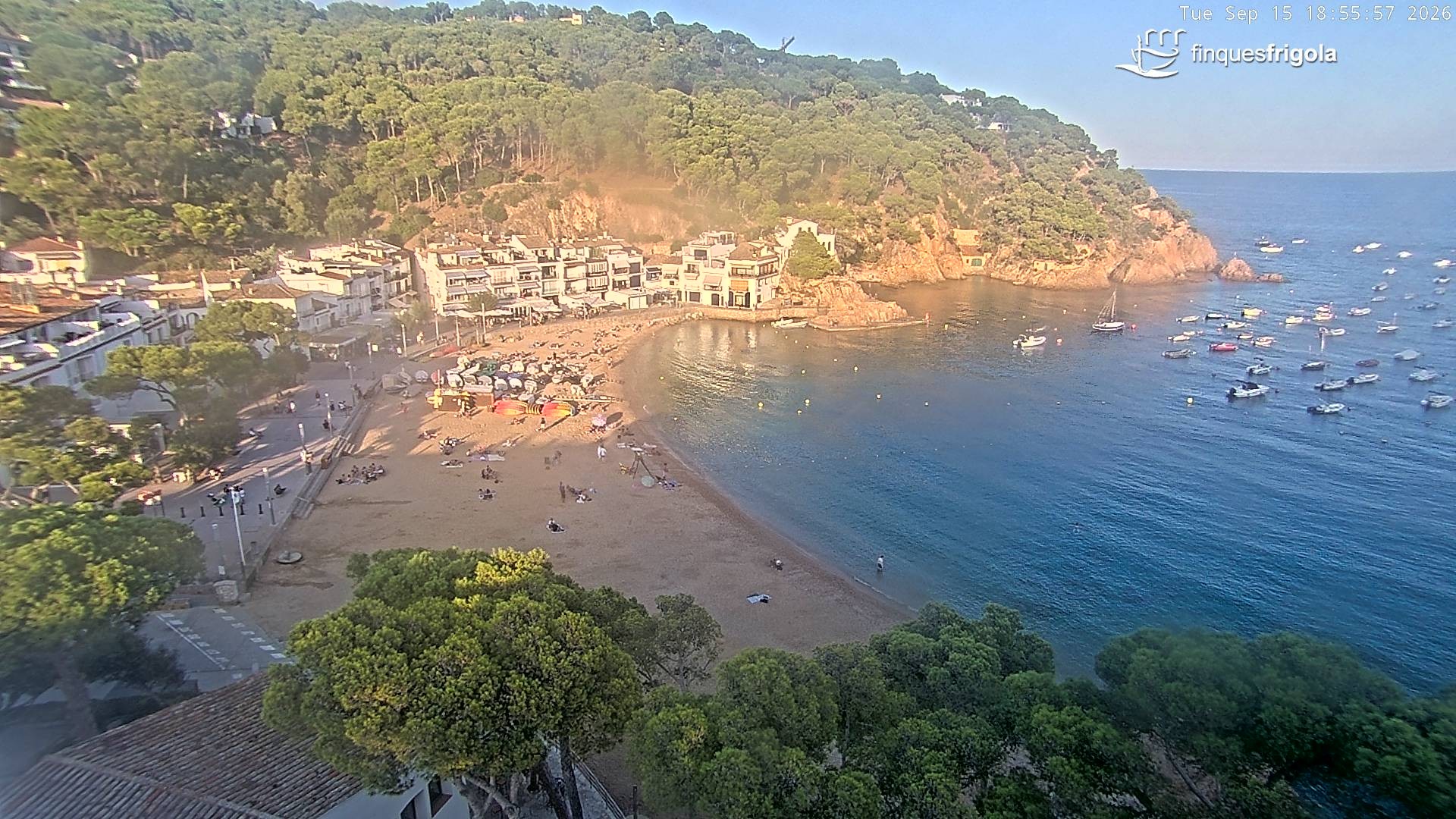 Archiv Foto Webcam Tamariu - Costa Brava - Blick auf den Strand