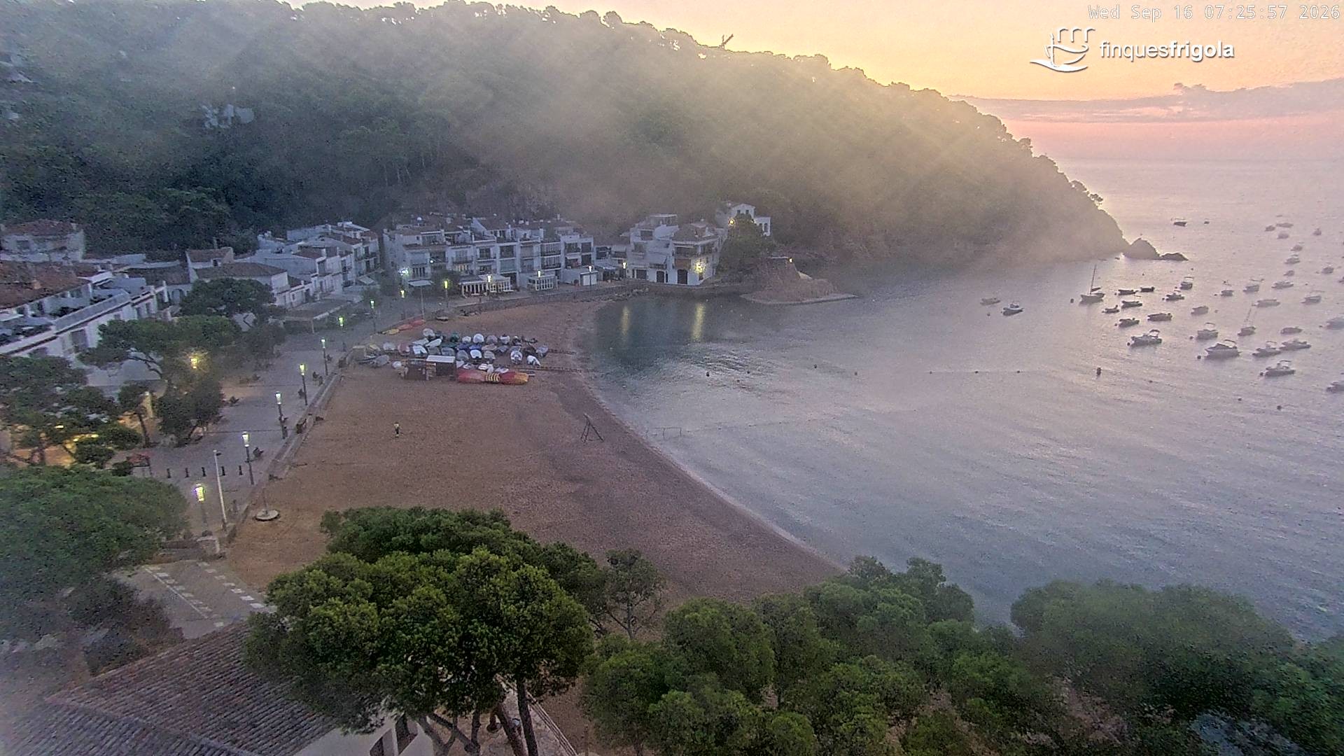 Archiv Foto Webcam Tamariu - Costa Brava - Blick auf den Strand