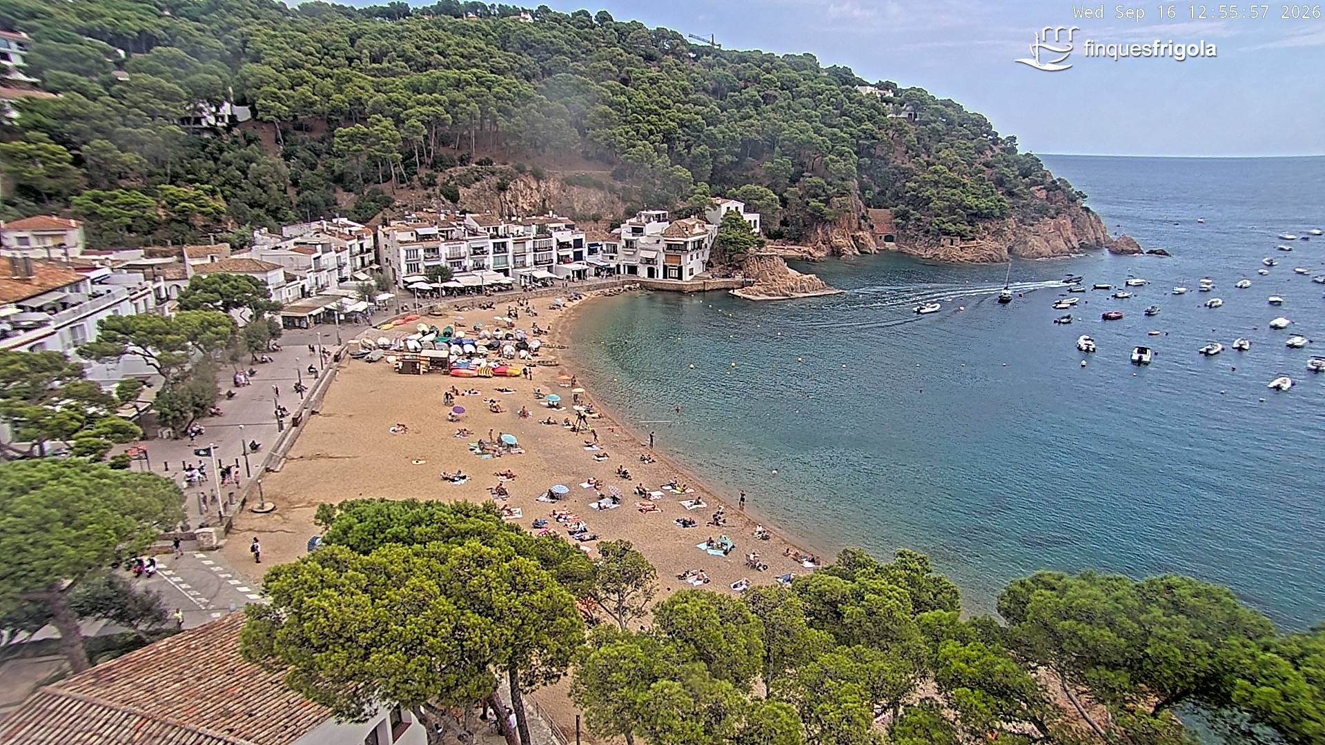 Archiv Foto Webcam Tamariu - Costa Brava - Blick auf den Strand