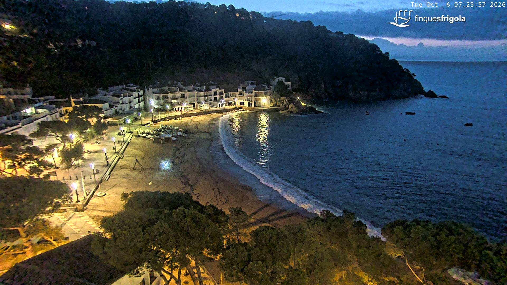 Archiv Foto Webcam Tamariu - Costa Brava - Blick auf den Strand
