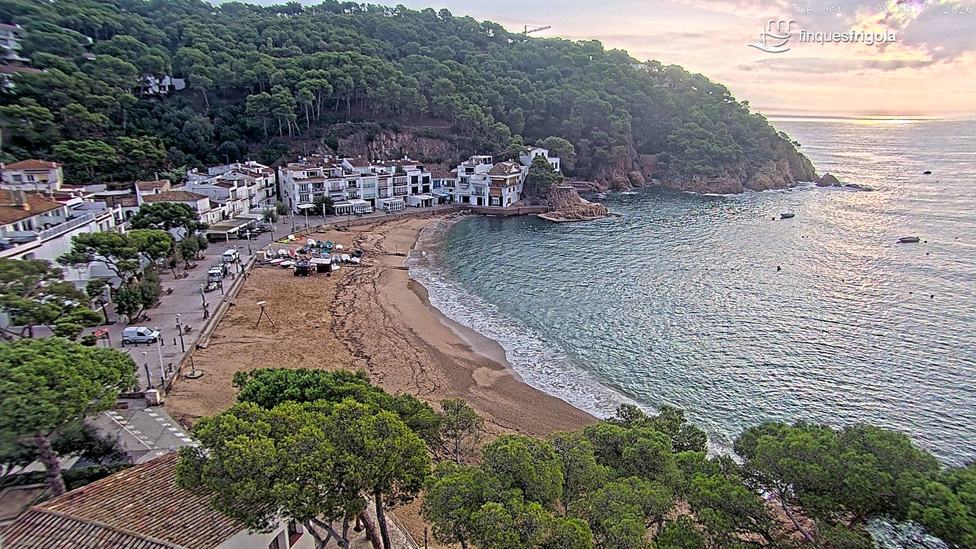 Archiv Foto Webcam Tamariu - Costa Brava - Blick auf den Strand
