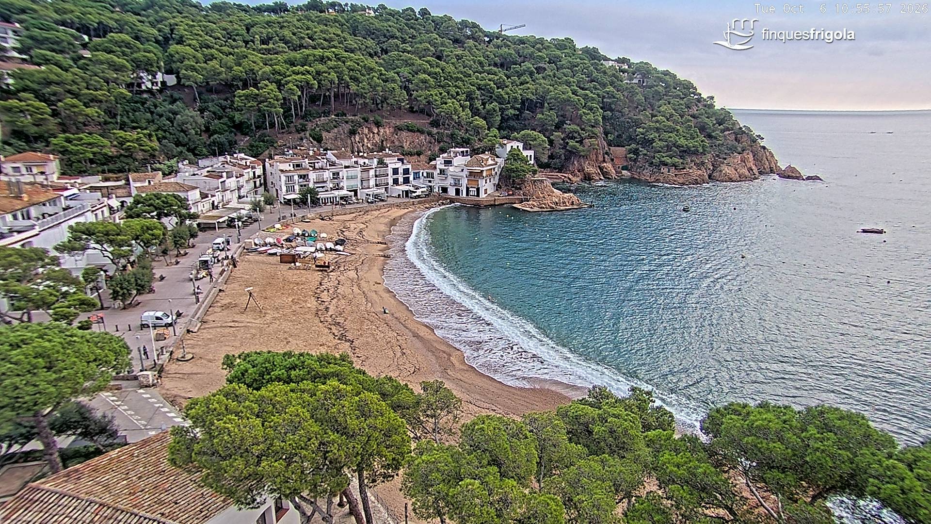 Archiv Foto Webcam Tamariu - Costa Brava - Blick auf den Strand