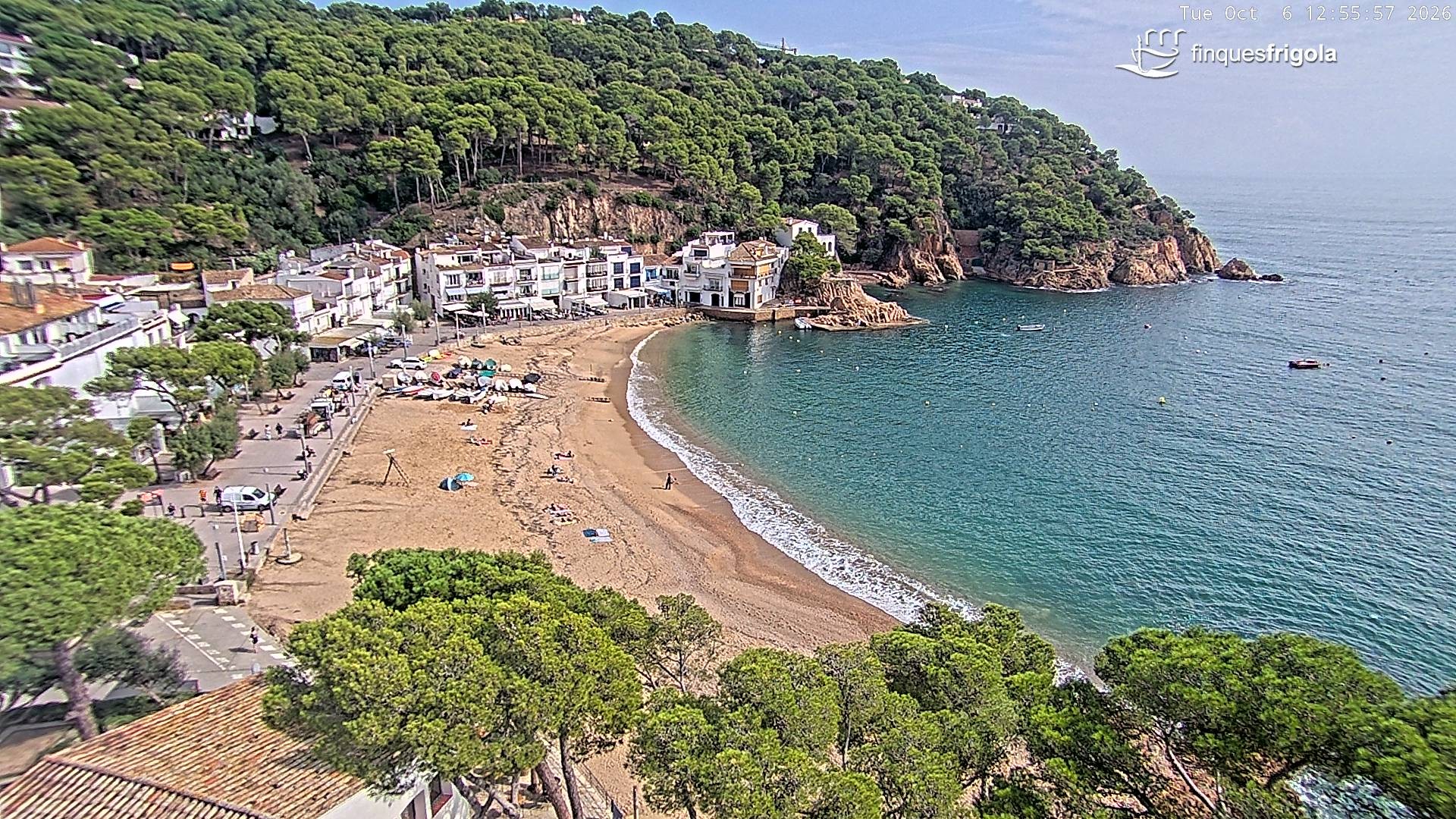 Archiv Foto Webcam Tamariu - Costa Brava - Blick auf den Strand