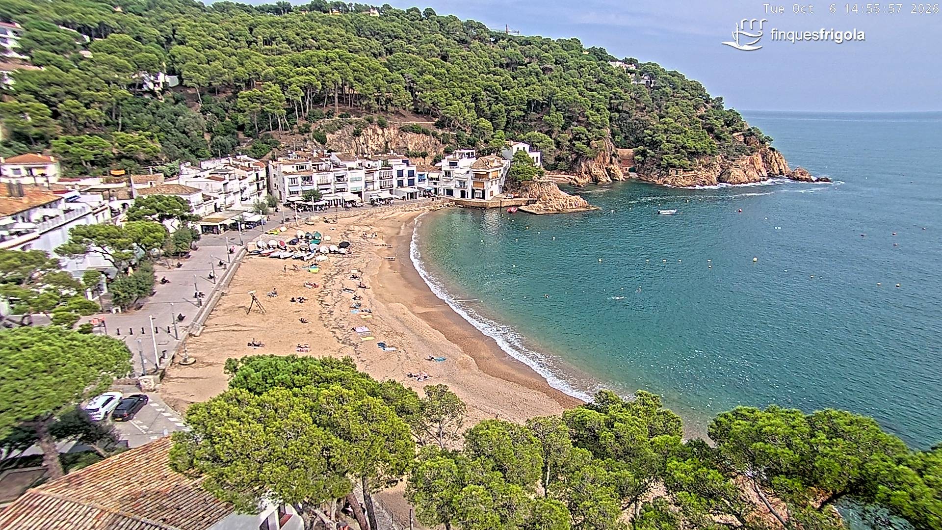 Archiv Foto Webcam Tamariu - Costa Brava - Blick auf den Strand