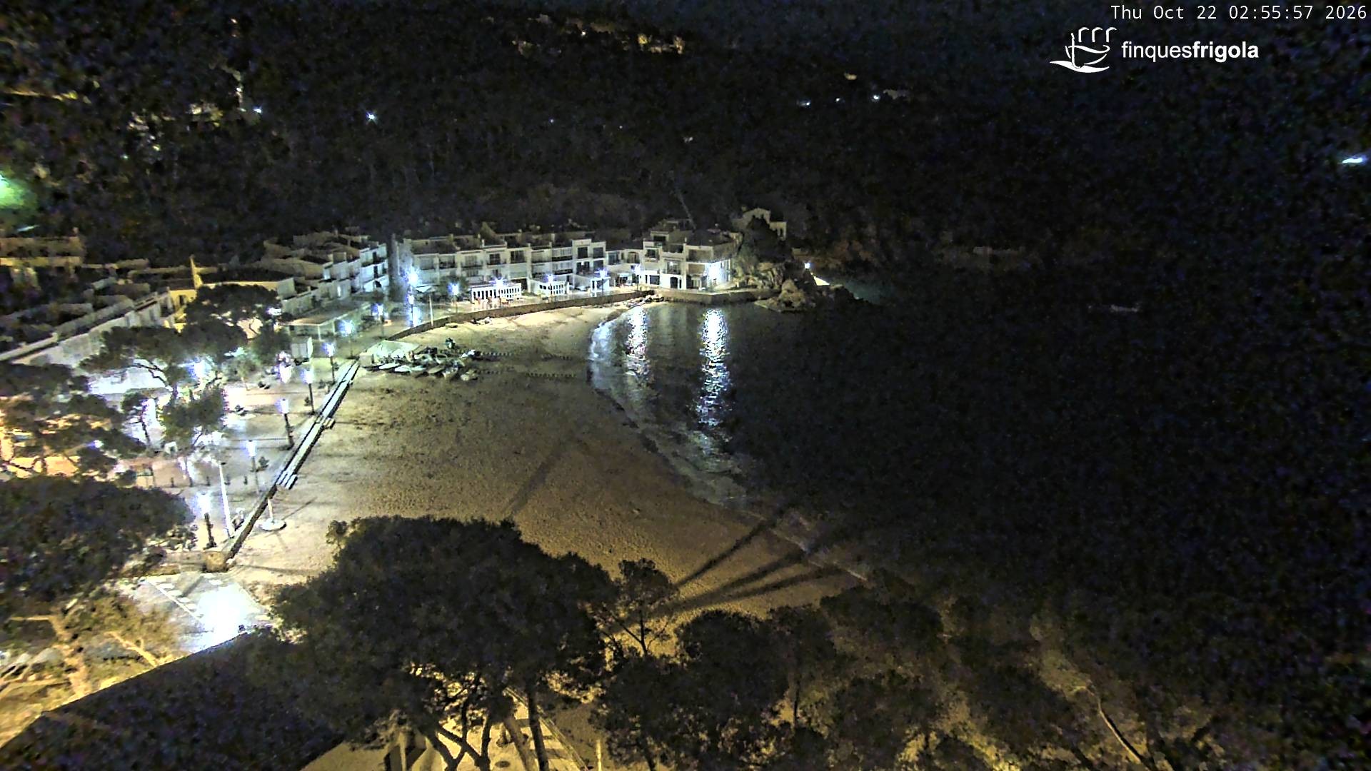 Archived image Webcam Tamariu - Costa Brava - View to the beach