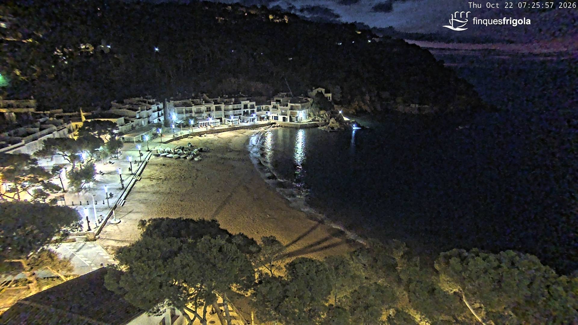 Archived image Webcam Tamariu - Costa Brava - View to the beach