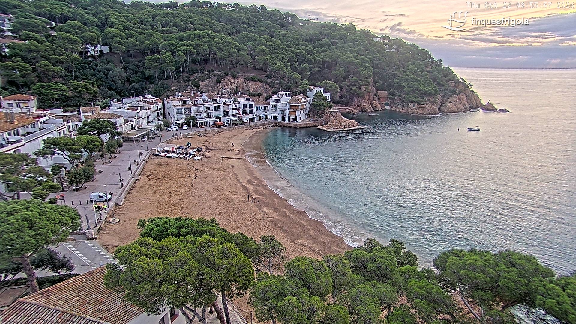 Archived image Webcam Tamariu - Costa Brava - View to the beach