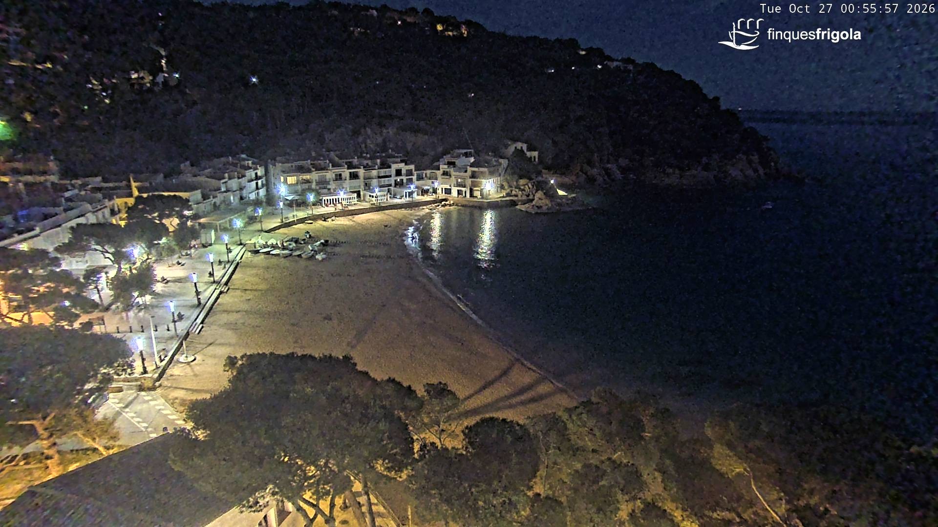 Archiv Foto Webcam Tamariu - Costa Brava - Blick auf den Strand