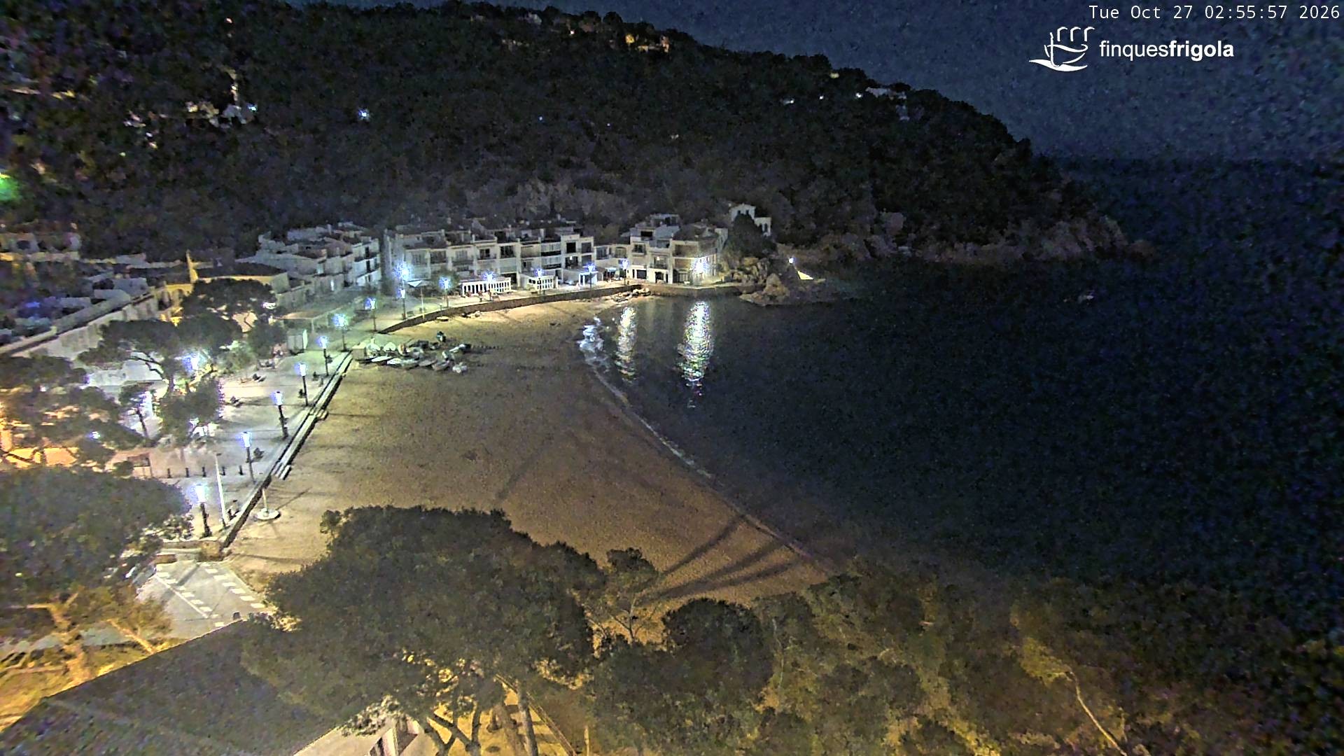 Archiv Foto Webcam Tamariu - Costa Brava - Blick auf den Strand