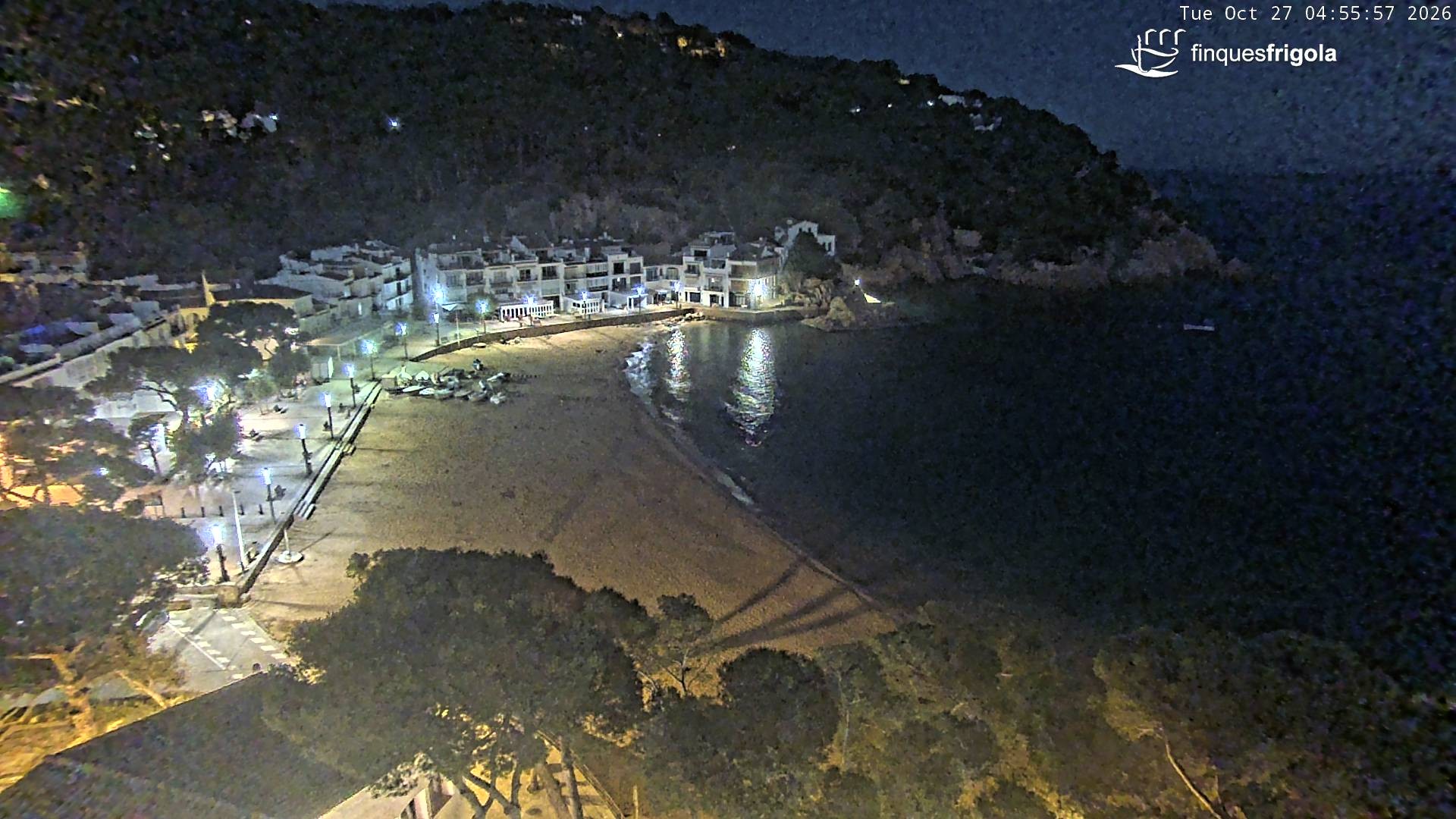 Archiv Foto Webcam Tamariu - Costa Brava - Blick auf den Strand