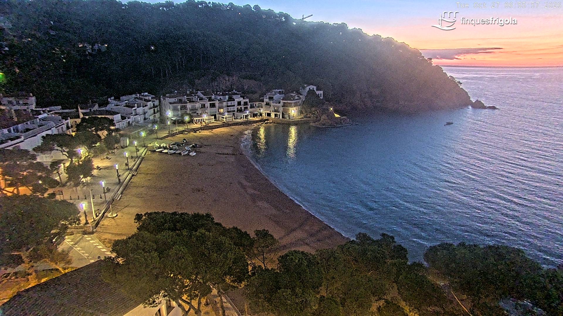 Archiv Foto Webcam Tamariu - Costa Brava - Blick auf den Strand