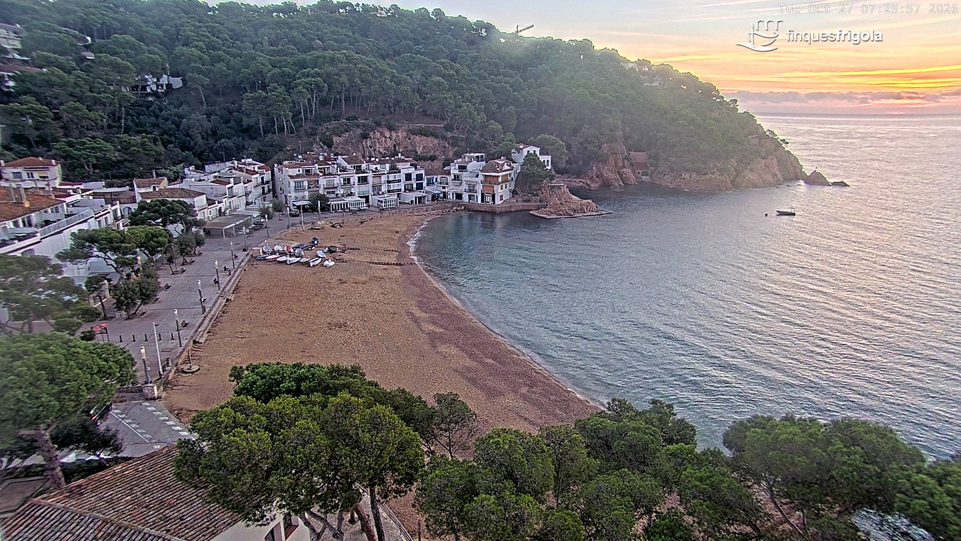 Archiv Foto Webcam Tamariu - Costa Brava - Blick auf den Strand