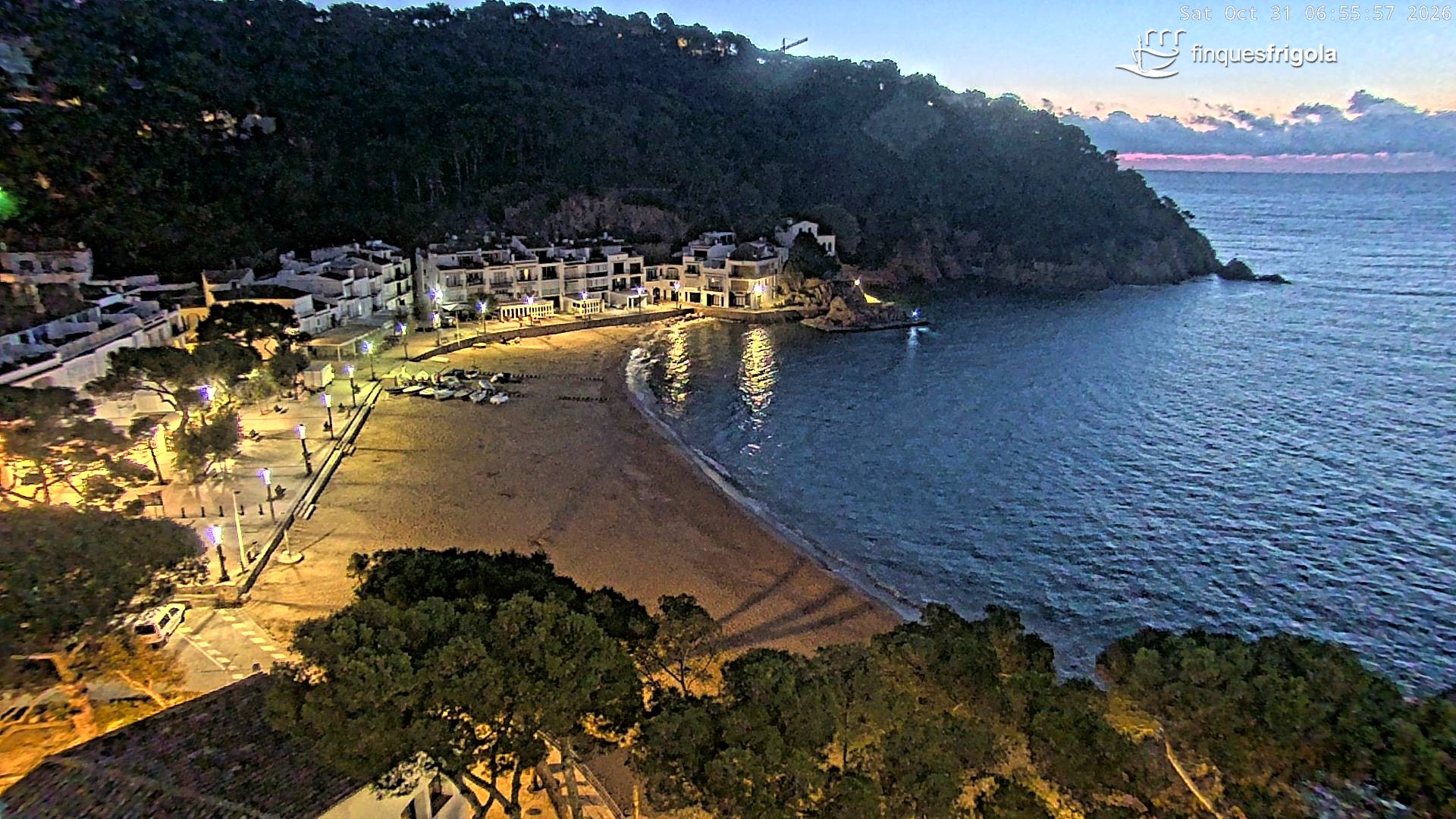 Archiv Foto Webcam Tamariu - Costa Brava - Blick auf den Strand