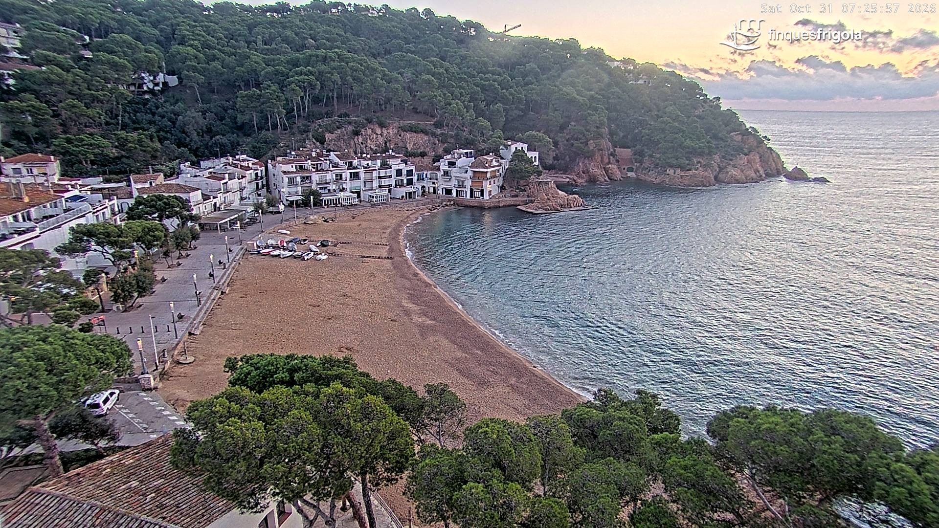 Archiv Foto Webcam Tamariu - Costa Brava - Blick auf den Strand
