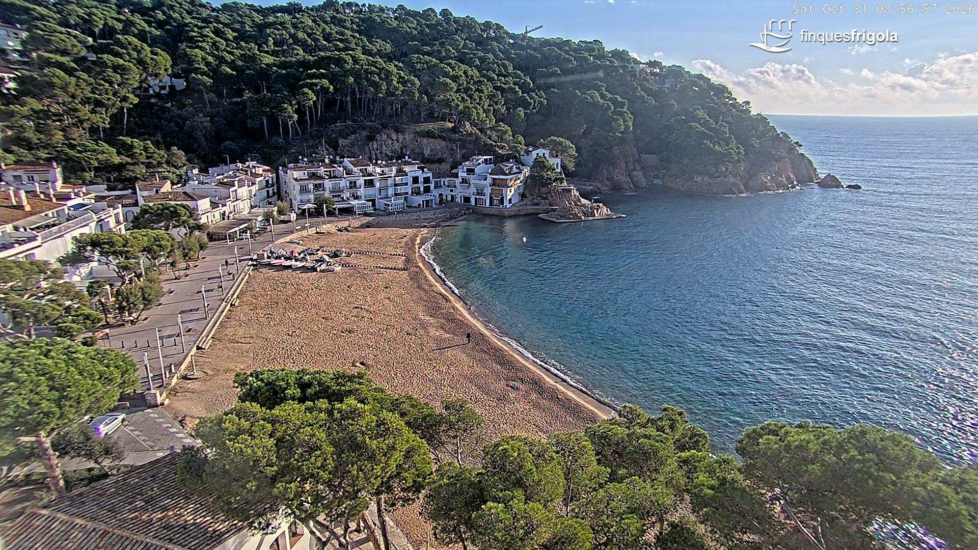 Archiv Foto Webcam Tamariu - Costa Brava - Blick auf den Strand