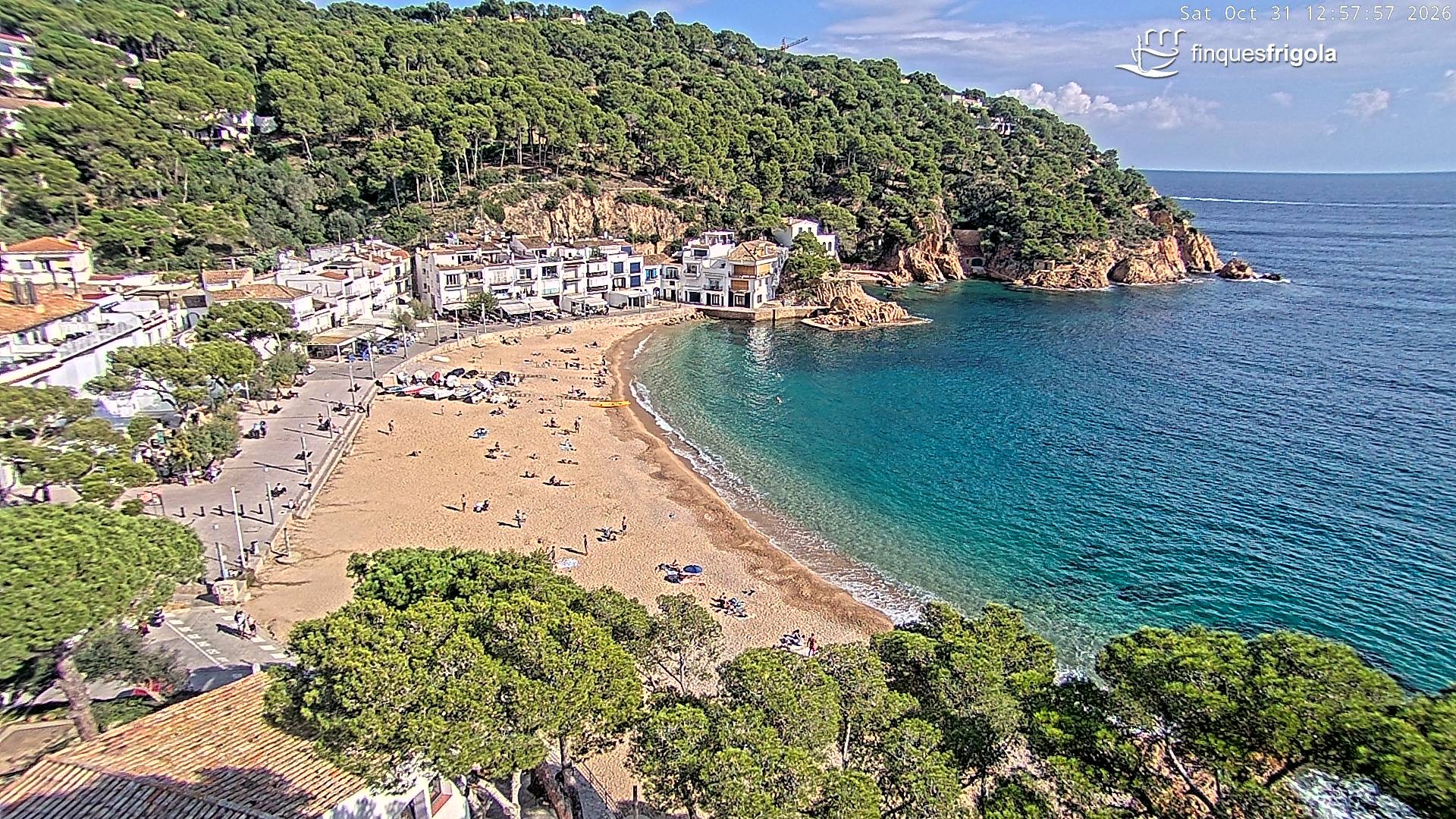 Archiv Foto Webcam Tamariu - Costa Brava - Blick auf den Strand