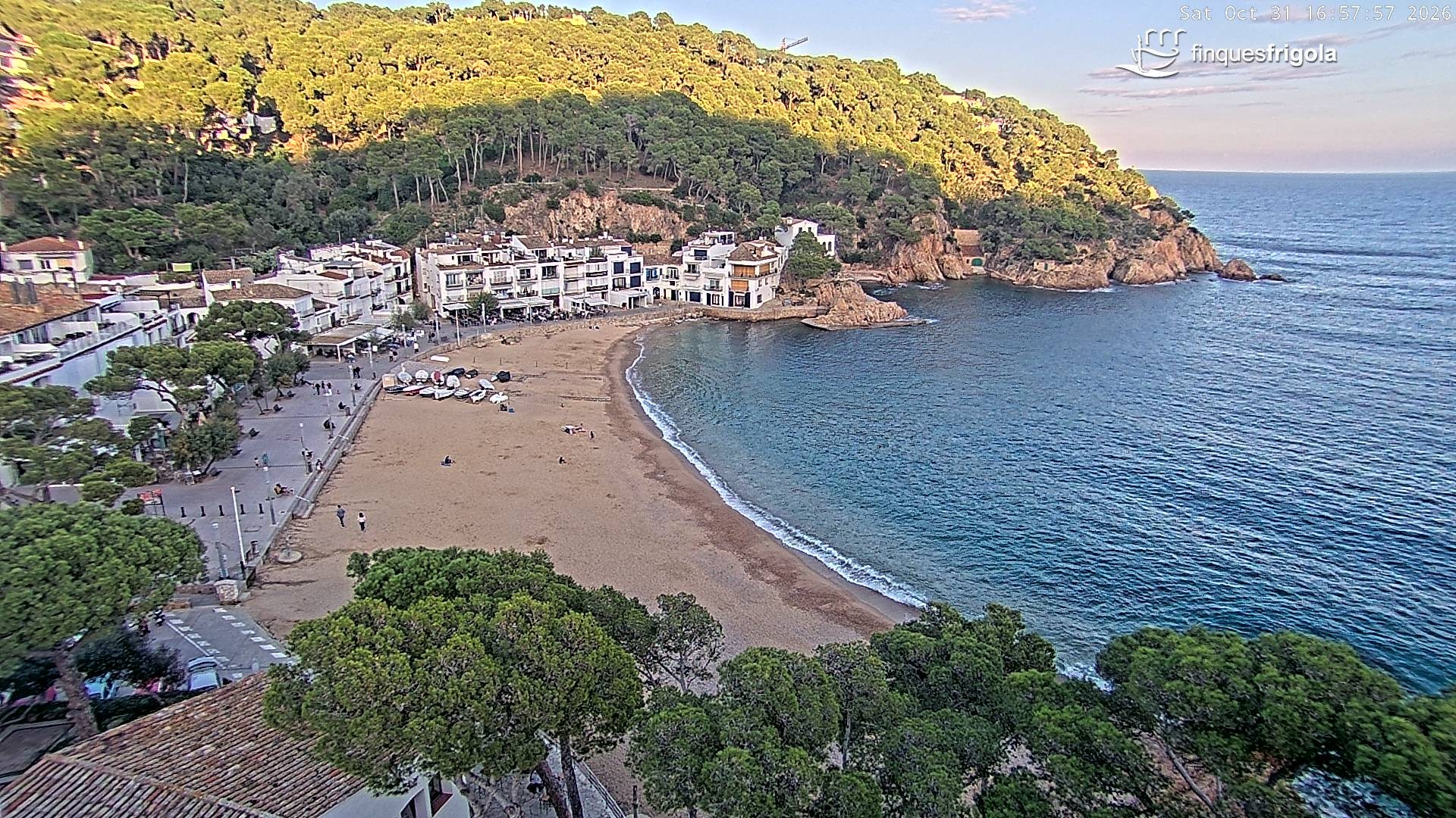 Archiv Foto Webcam Tamariu - Costa Brava - Blick auf den Strand