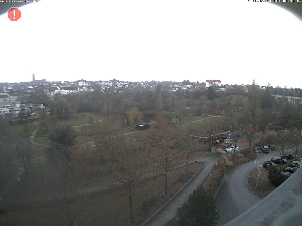 Archived image Webcam Pirmasens (Rheinland-Pfalz) - Blick vom Museum Dynamikum auf den Strecktalpark