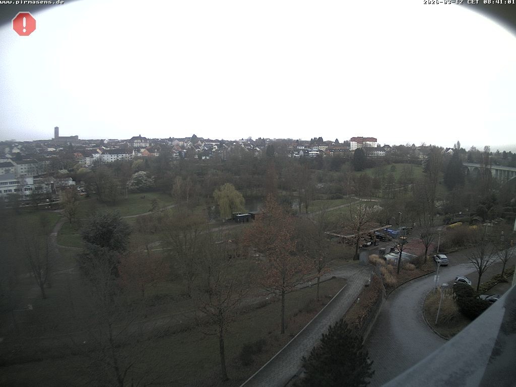 Archived image Webcam Pirmasens (Rheinland-Pfalz) - Blick vom Museum Dynamikum auf den Strecktalpark