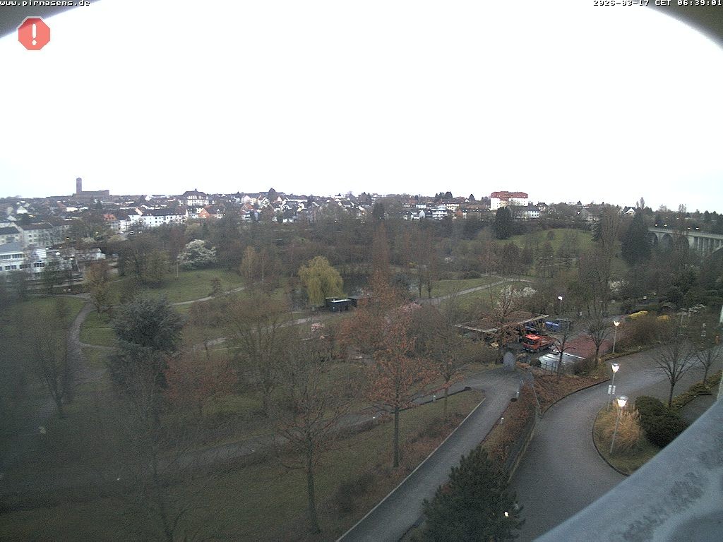 Archiv Foto Webcam Pirmasens - Blick vom Museum Dynamikum auf den Strecktalpark
