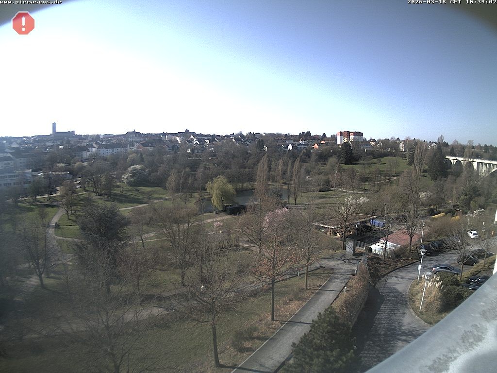 Archiv Foto Webcam Pirmasens - Blick vom Museum Dynamikum auf den Strecktalpark