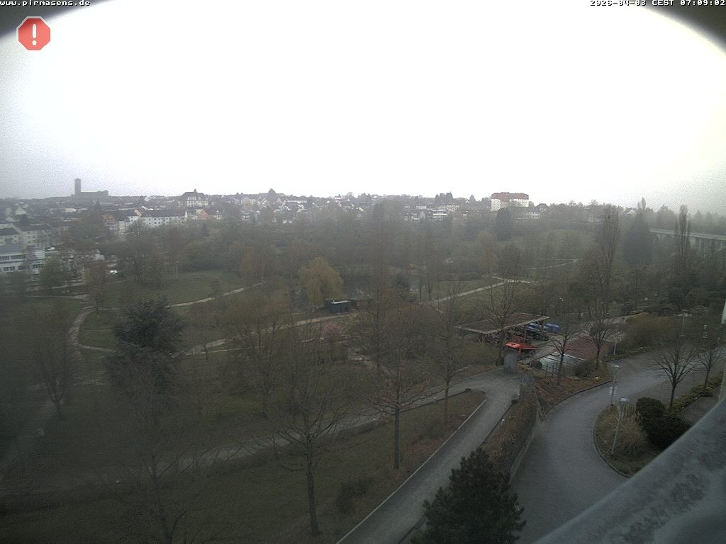 Archiv Foto Webcam Pirmasens - Blick vom Museum Dynamikum auf den Strecktalpark