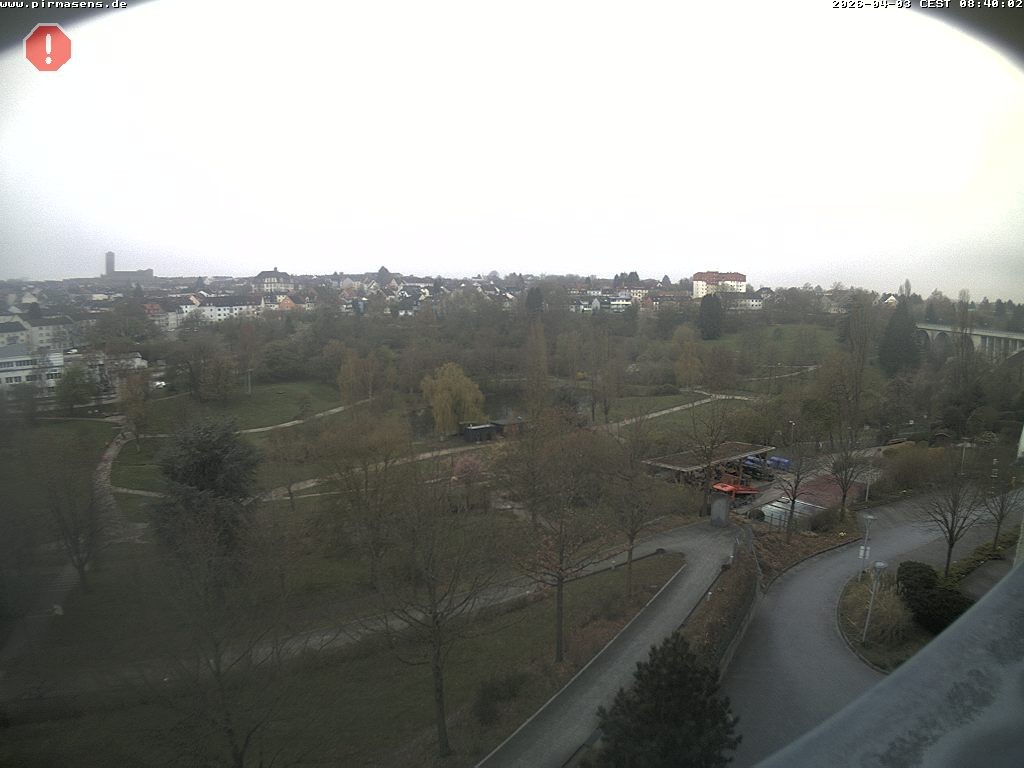 Archiv Foto Webcam Pirmasens - Blick vom Museum Dynamikum auf den Strecktalpark