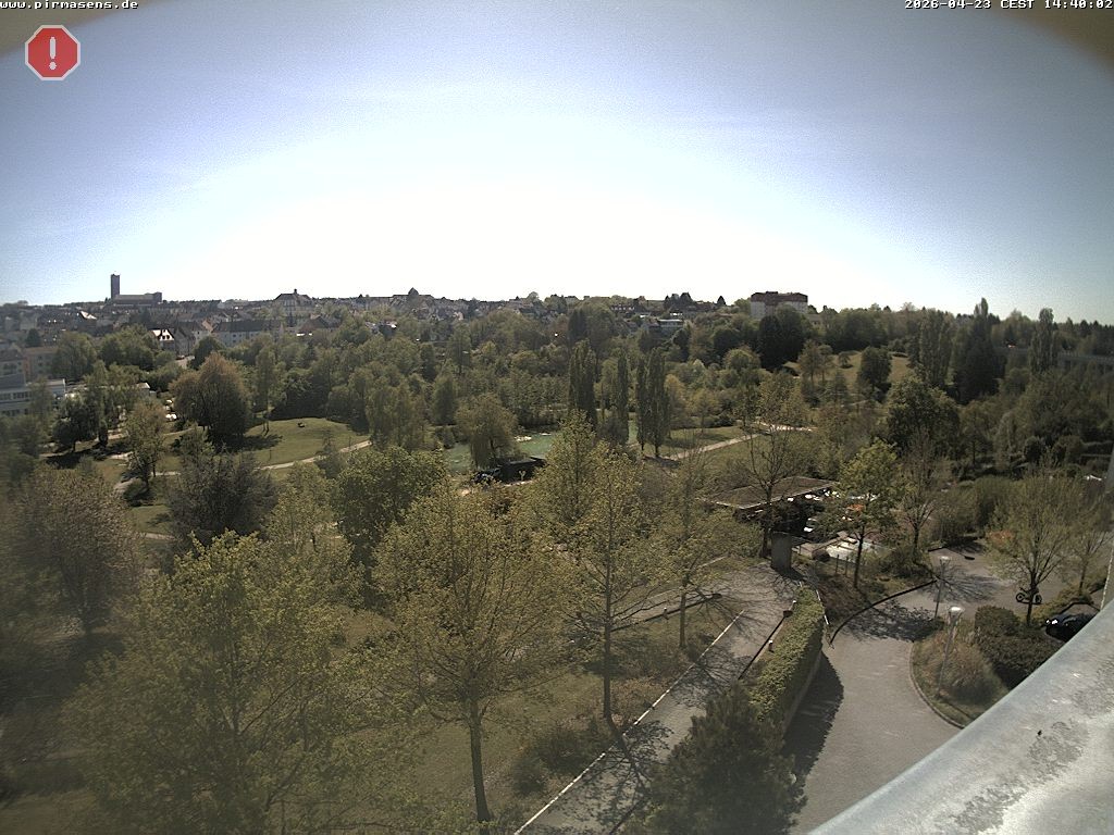 Archiv Foto Webcam Pirmasens - Blick vom Museum Dynamikum auf den Strecktalpark