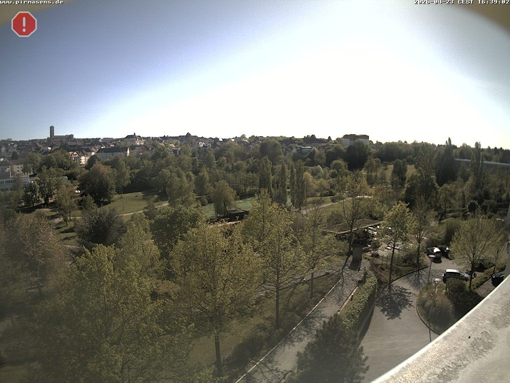 Archiv Foto Webcam Pirmasens - Blick vom Museum Dynamikum auf den Strecktalpark