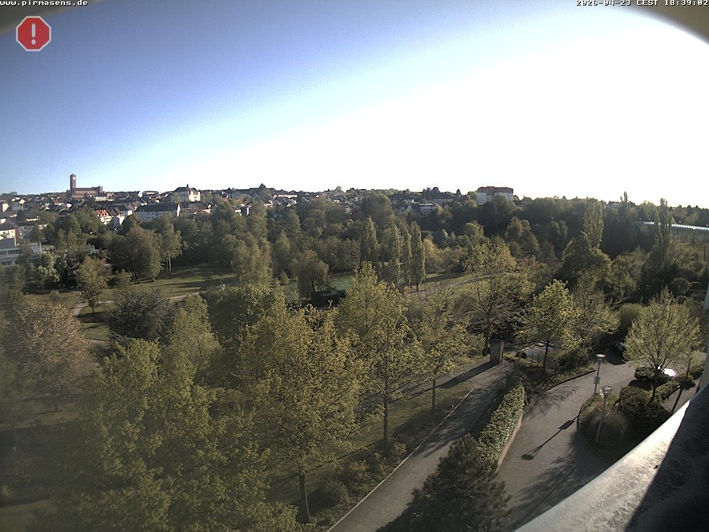 Archiv Foto Webcam Pirmasens - Blick vom Museum Dynamikum auf den Strecktalpark