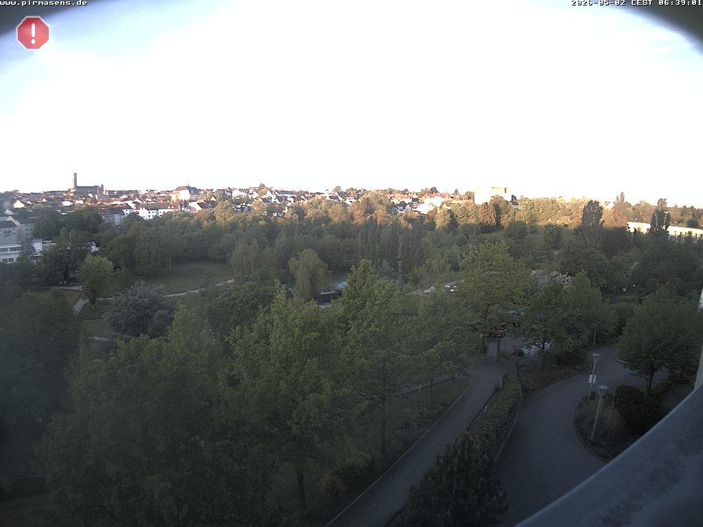 Archived image Webcam Pirmasens (Rheinland-Pfalz) - Blick vom Museum Dynamikum auf den Strecktalpark